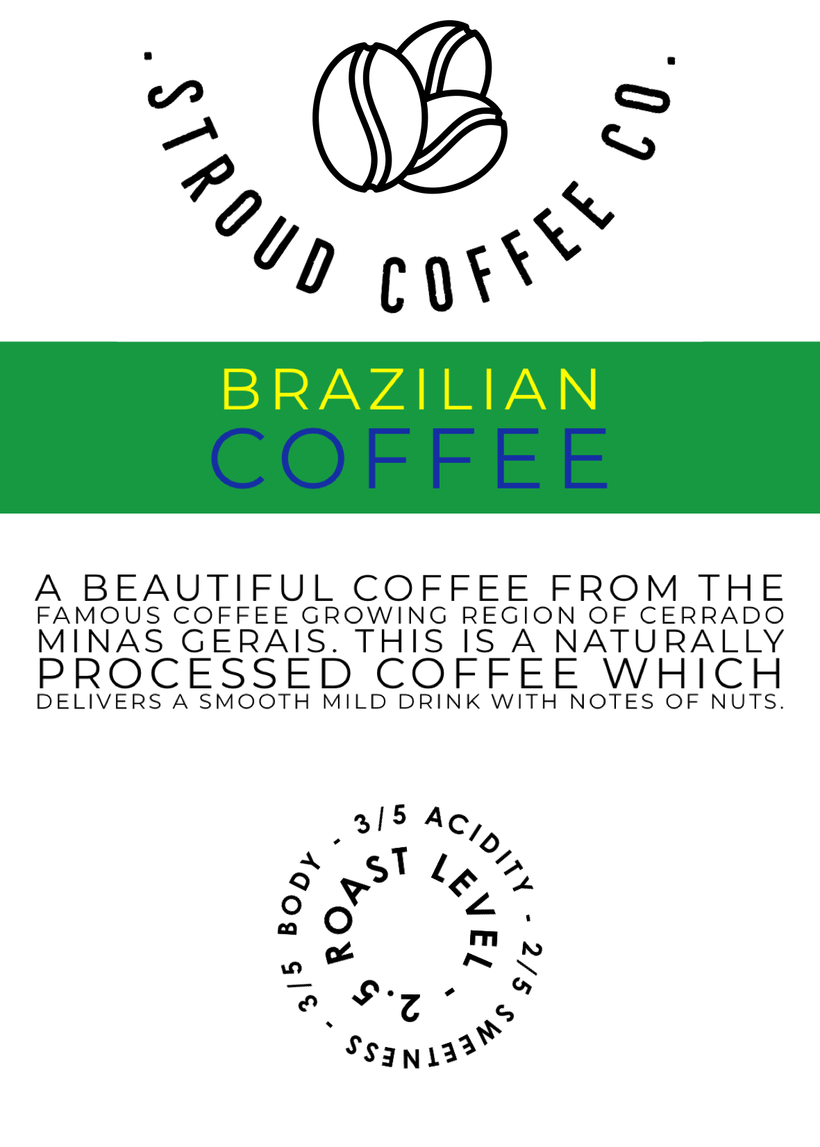 A beautiful coffee from the famous coffee growing region of Cerrado Minas Gerais. Brazil is the largest producer of coffee and sets standards for the quality of grow