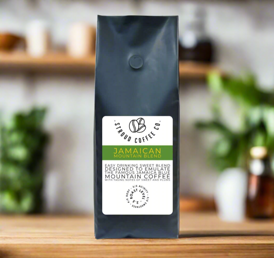 Our Jamaican Mountain Blend is often a design by a coffee roaster to emulate the famous Jamaica Blue Mountain coffee beans. This is our version.
We have blended spec