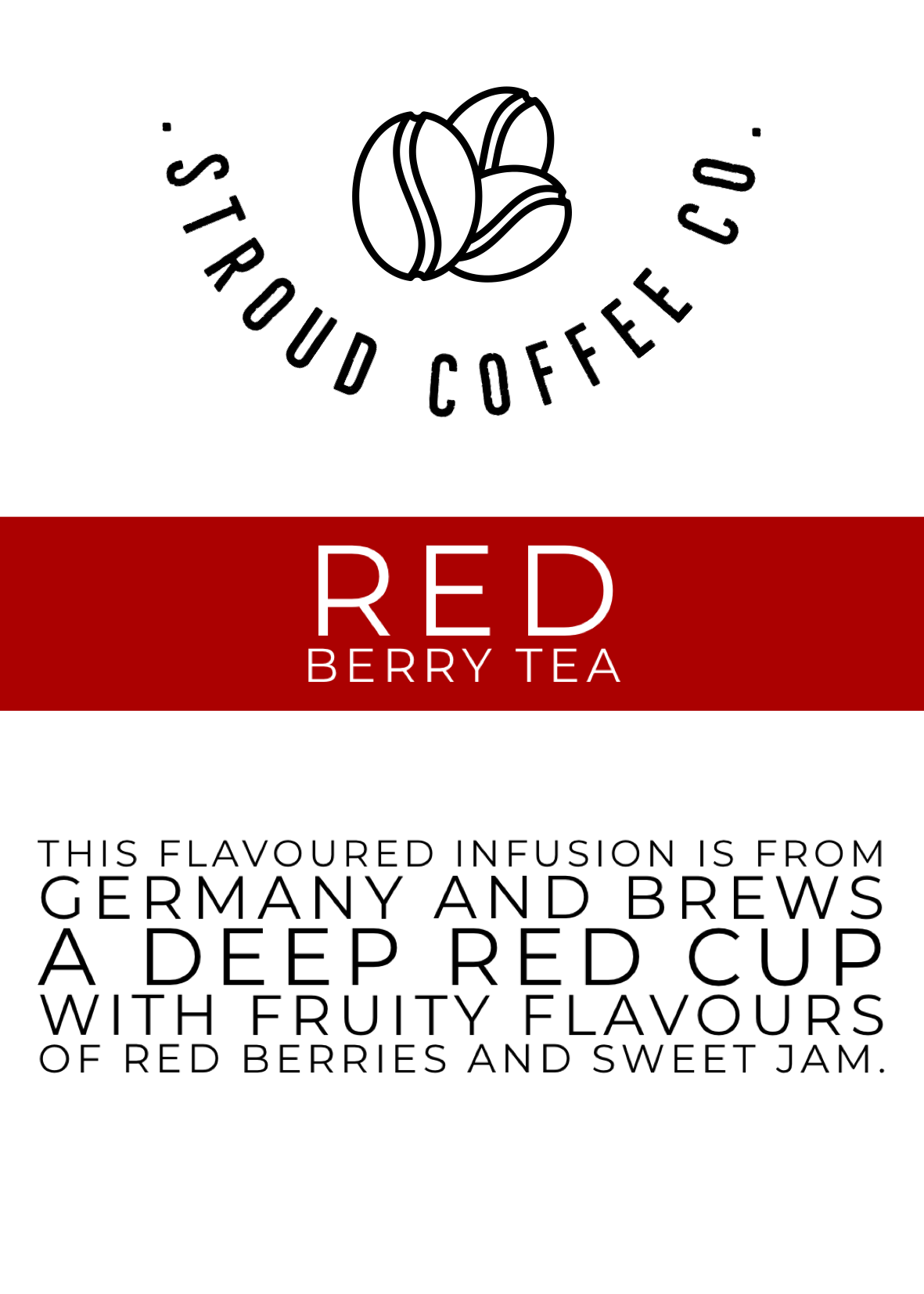 This flavoured infusion is from Germany and brews a deep red cup with fruity flavours of red berries and sweet jam.