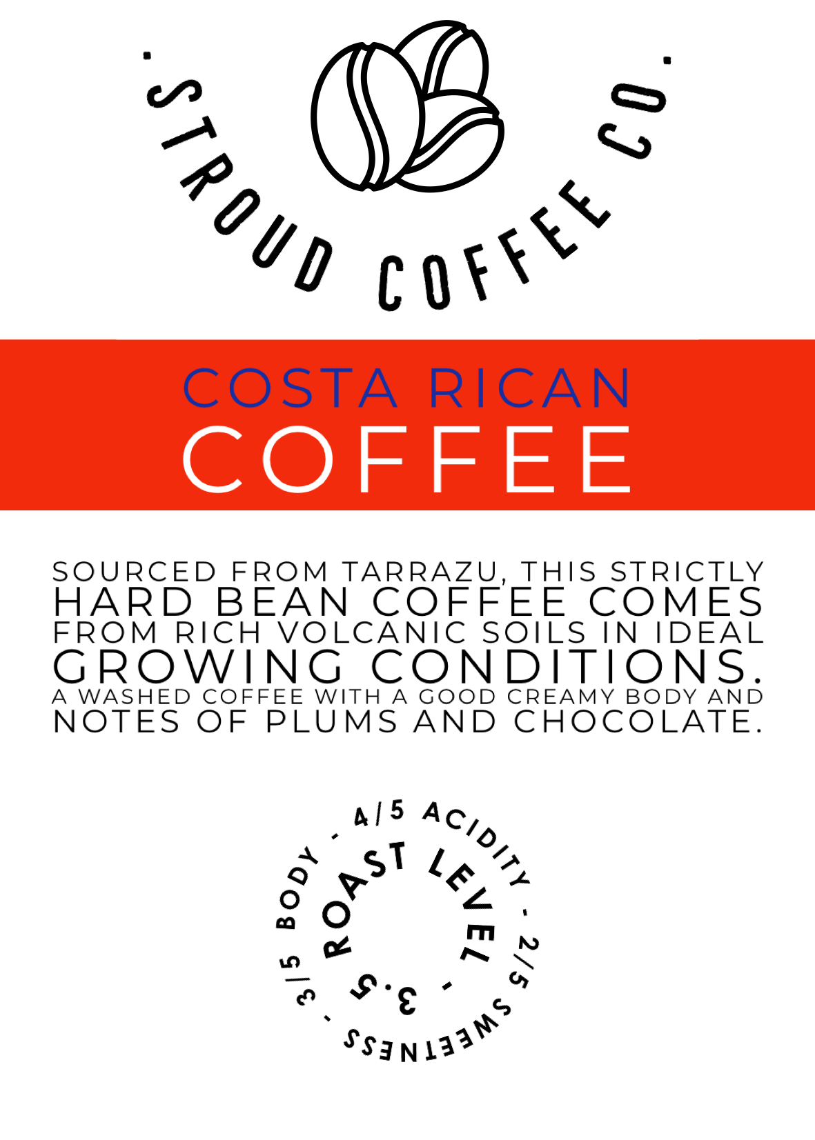 Tarrazu is a world famous coffee growing region known as the Area of the Saints. This Strictly Hard Bean coffee comes from rich volcanic soils in ideal growing condi