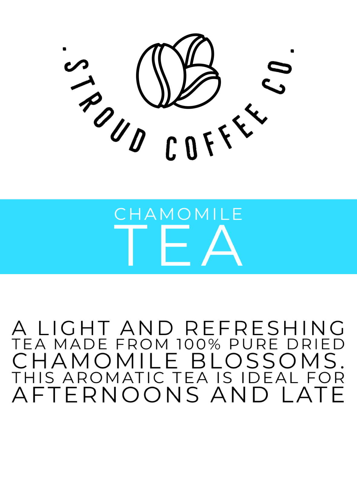 A light and refreshing tea made from 100% pure dried chamomile blossoms. This aromatic tea is ideal for afternoons and late evenings.