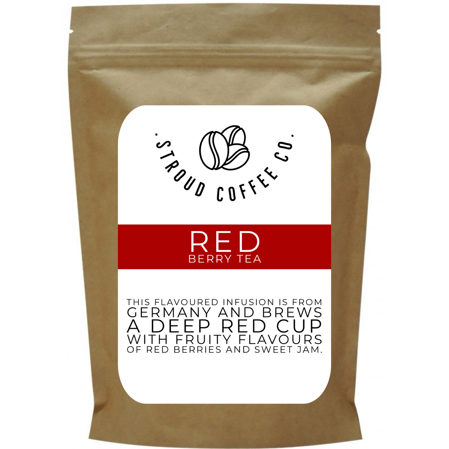 This flavoured infusion is from Germany and brews a deep red cup with fruity flavours of red berries and sweet jam.