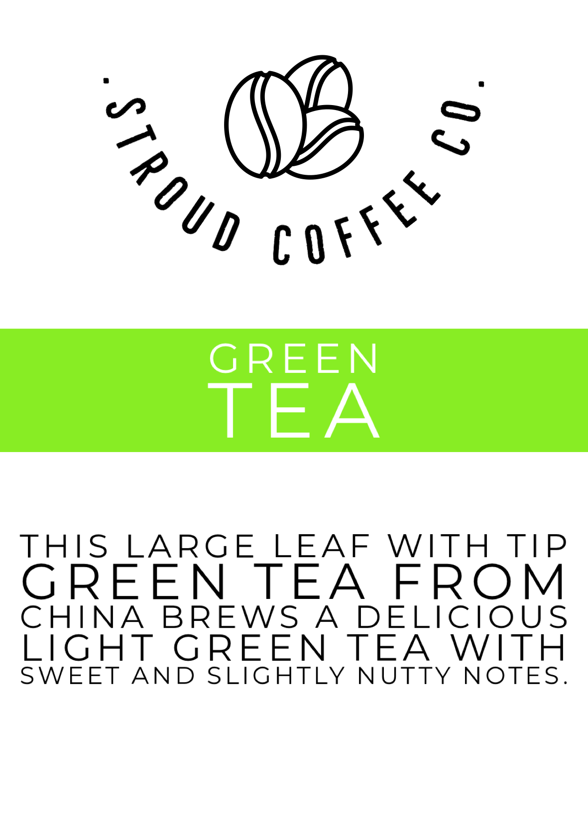 This large leaf with tip green tea from China brews a delicious light green tea with sweet and slightly nutty notes.