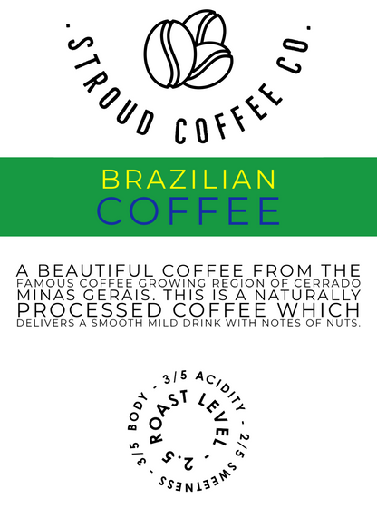 A beautiful coffee from the famous coffee growing region of Cerrado Minas Gerais. Brazil is the largest producer of coffee and sets standards for the quality of grow