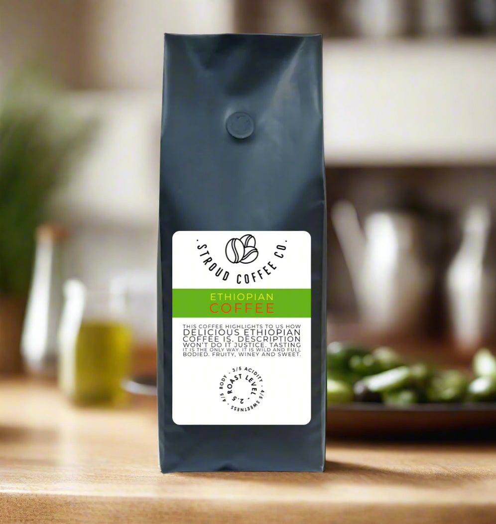 This coffee highlights to us how delicious Ethiopian coffee is. It is wild, winey and yet full bodied.
Our Ethiopian Coffee is grown about 1600 masl in the Oromia re