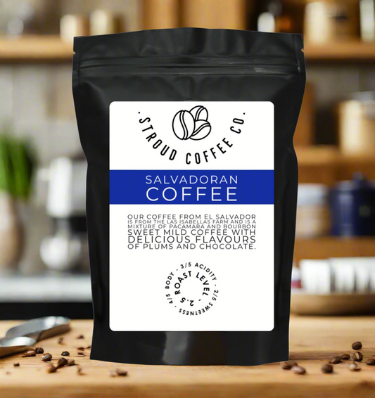 Our coffee from El Salvador is from the Las Isabellas farm and is a mixture of Pacamara and Bourbon. Las Isabellas is located in the south face of "Cerron Grande" of