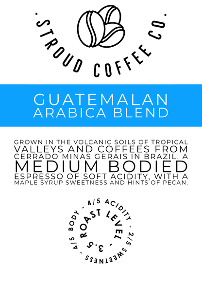 A two bean speciality Arabica blend with beans from Guatemala grown in the volcanic soils of tropical valleys and coffees from Cerrado Minas Gerais in Brazil.
A medi