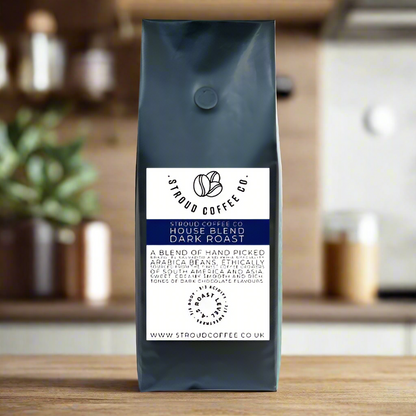 A slightly darker roasted version of our Stroud Co. Arabica Blend 
This is making the coffee stronger, it has a richer body and is roasted so it is close to the 'roa