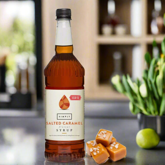 Salted Caramel Sugar Free Syrup (1 Litre)
The 'Simply' range of natural flavouring syrups are suitable for vegetarians and are GM free. Made by the Italian Beverage 